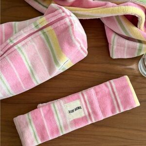 Djerf Avenue Terry Headband in Gelato Stripe